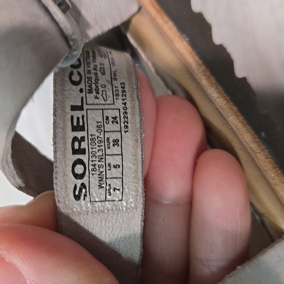 Sorel Women Ankle Leather Sandals Flats flip flop shoes sz 7 - Picture 12 of 14